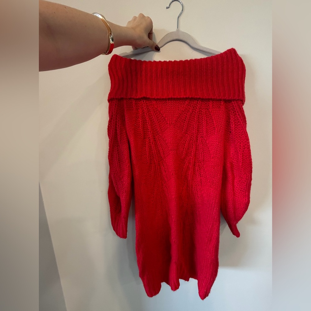Charlotte Russe Vibrant Red Sweater Dress